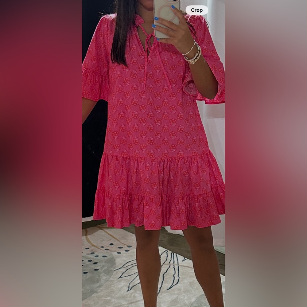 Sugarlips Pink Mini Dress with Floral Design